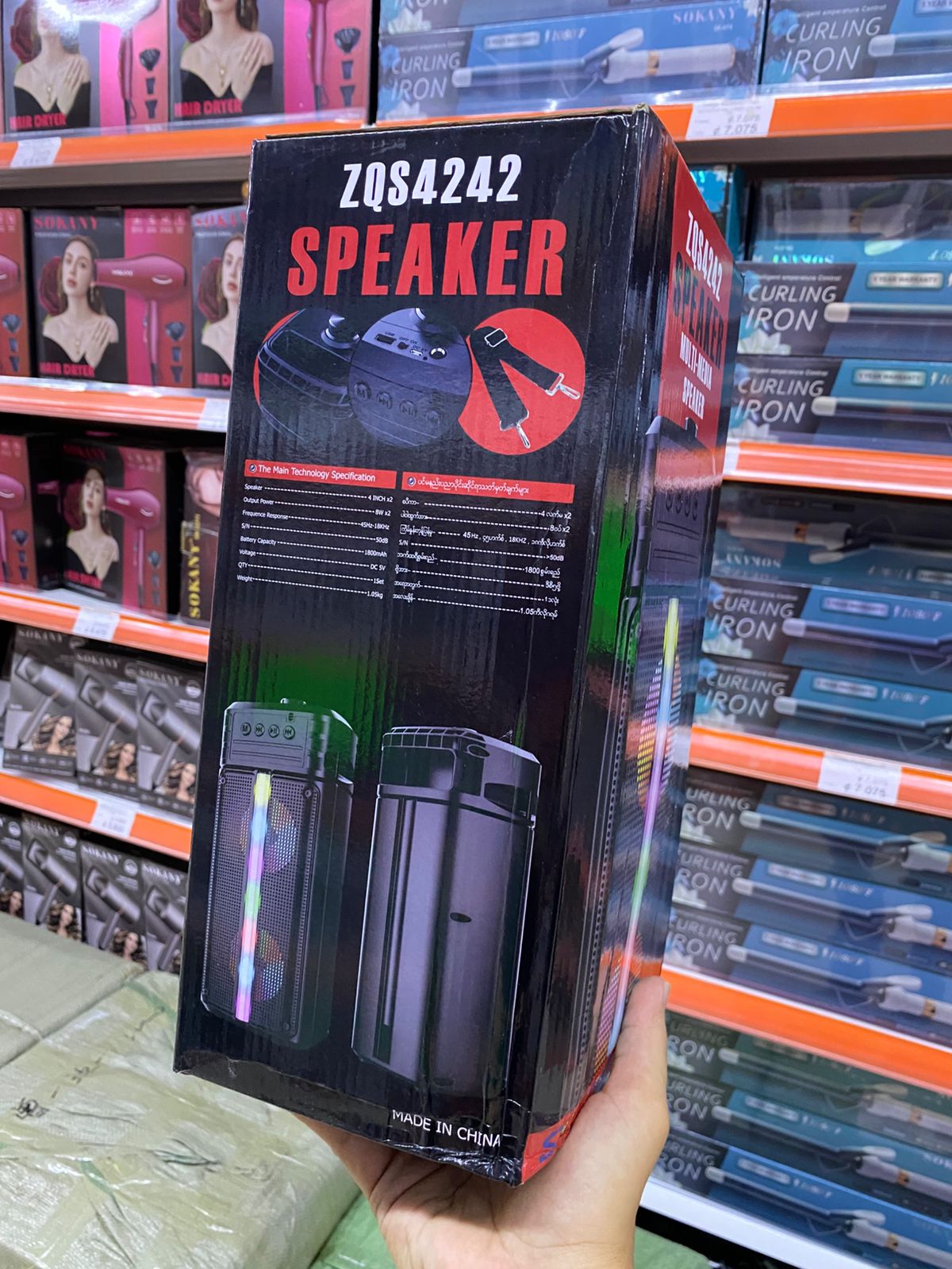 Parlante ZQS4242 Portátil con Luces LED | Mundo Ofertas CR