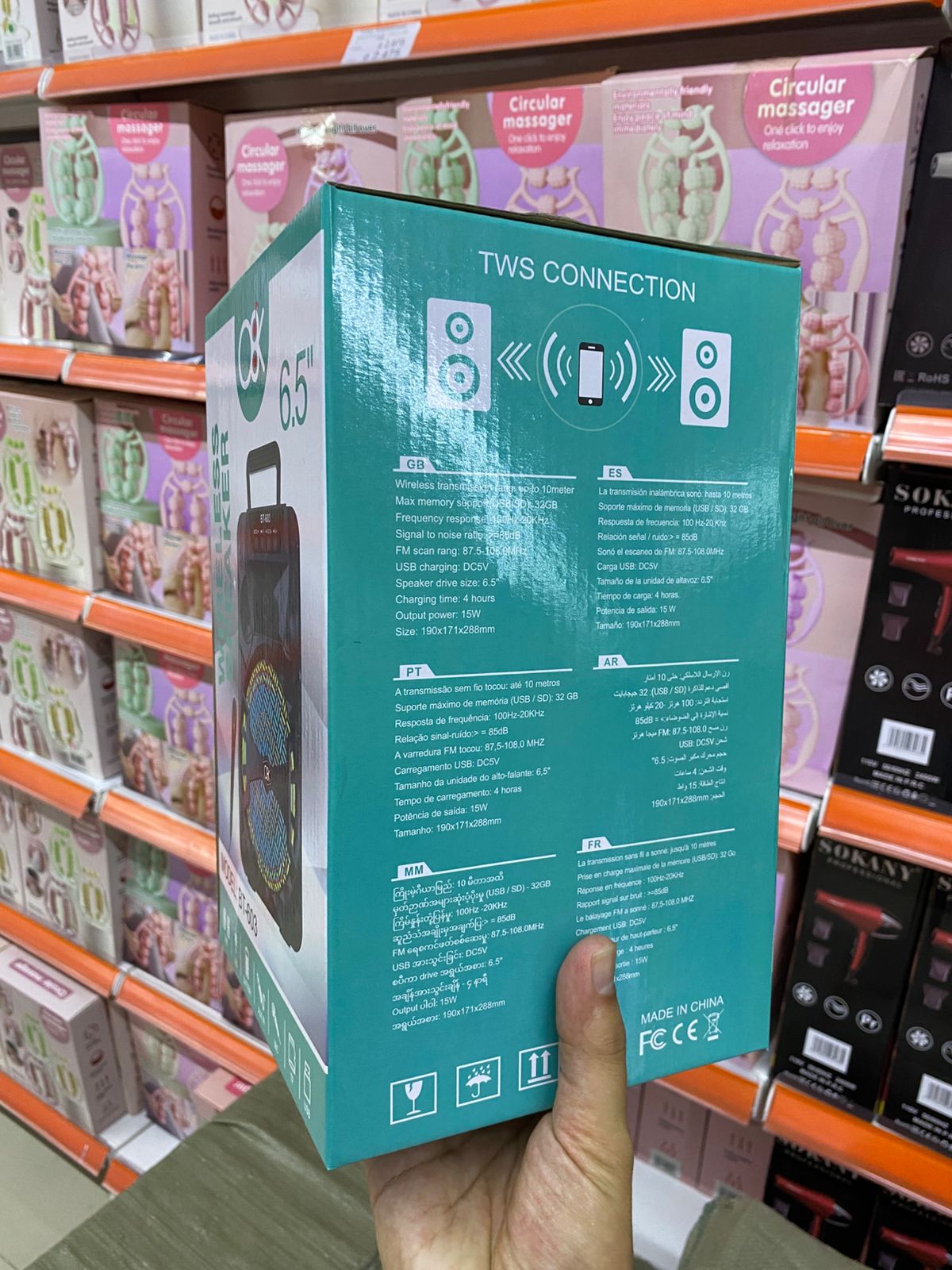 Parlante Inalámbrico BT-603 6.5” con Micrófono | Mundo Ofertas CR